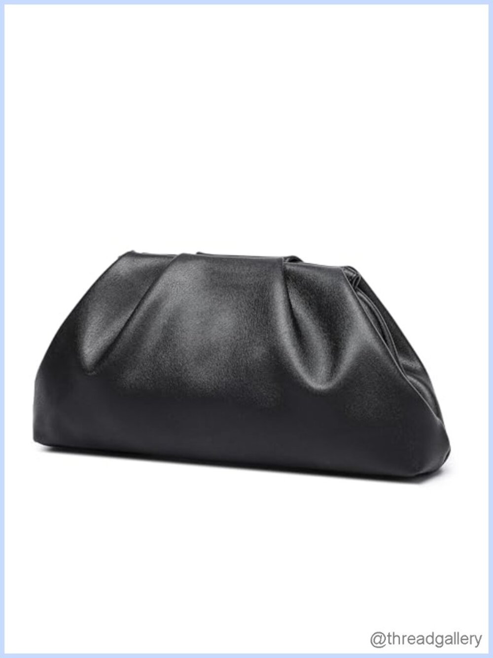 Soft PU Leather Clutch Evening Bag Pleated Magnetic Closure Formal